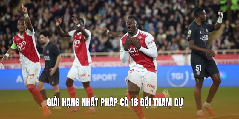Giải hạng nhất Pháp có 18 đội tham dự 
