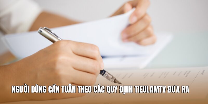 Người dùng cần tuân theo các quy định Tieulamtv đưa ra 