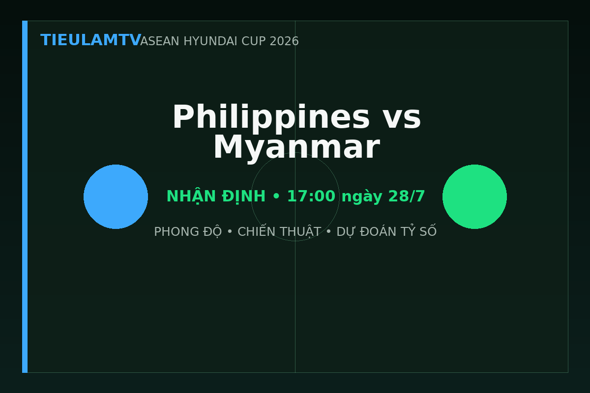 Nhận định Philippines vs Myanmar - TieulamTV