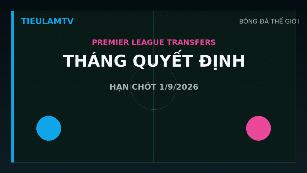 Kỳ chuyển nhượng Ngoại Hạng Anh 2026 trước hạn chót ngày 1 tháng 9