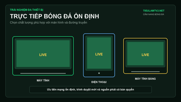 Trực tiếp bóng đá ổn định trên nhiều thiết bị