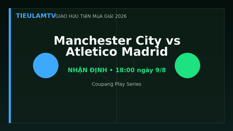 Nhận định Manchester City vs Atletico Madrid - TieulamTV