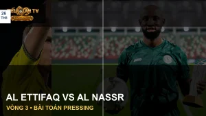 Cristiano Ronaldo của Al Nassr và Moussa Dembélé của Al Ettifaq