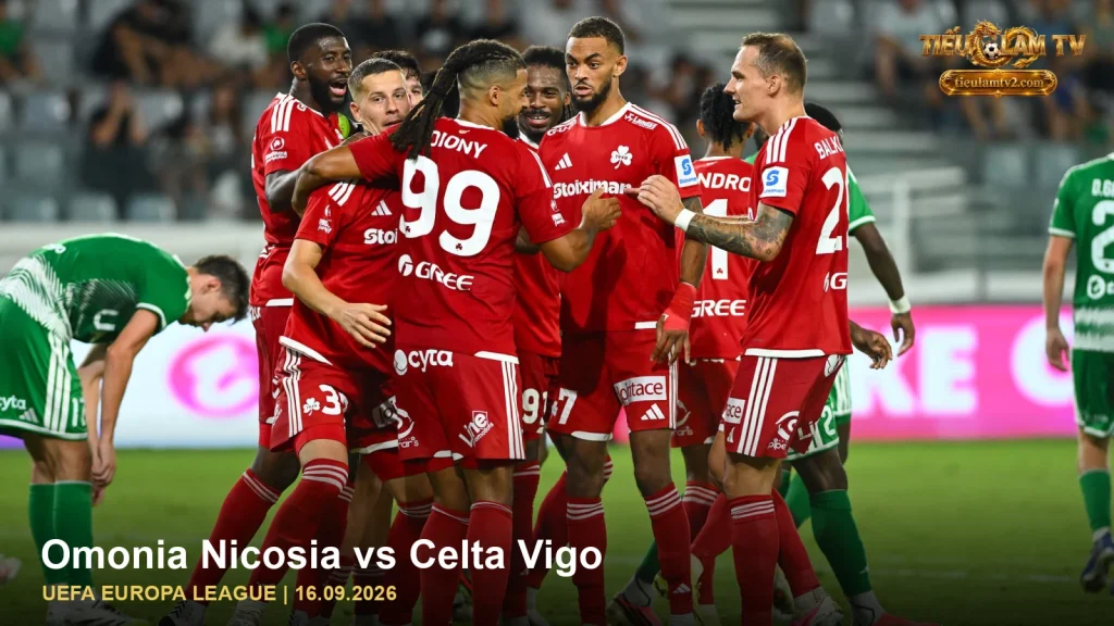 Omonia Nicosia trong ảnh đội bóng minh họa trận Omonia Nicosia vs Celta Vigo