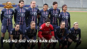 Ảnh tư liệu đội nữ Paris Saint-Germain trước một trận đấu