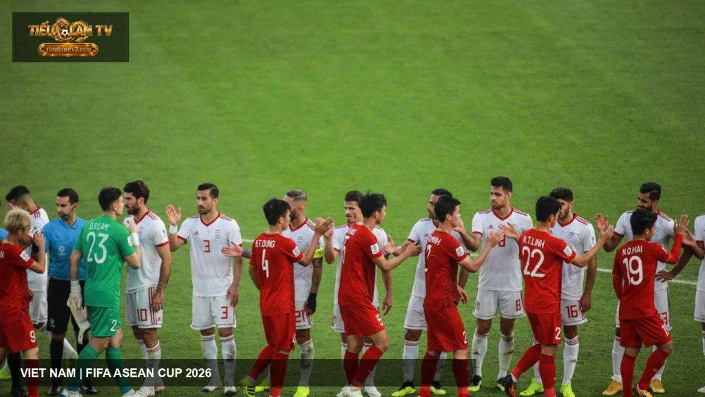 Cầu thủ đội tuyển Việt Nam trong trận Asian Cup 2019 gặp Iran